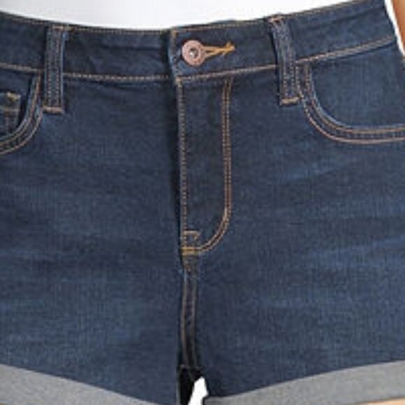 Arizona Women's Dark Aerial Regular Denim Short Juniors SZ 9 - Picture 3 of 7